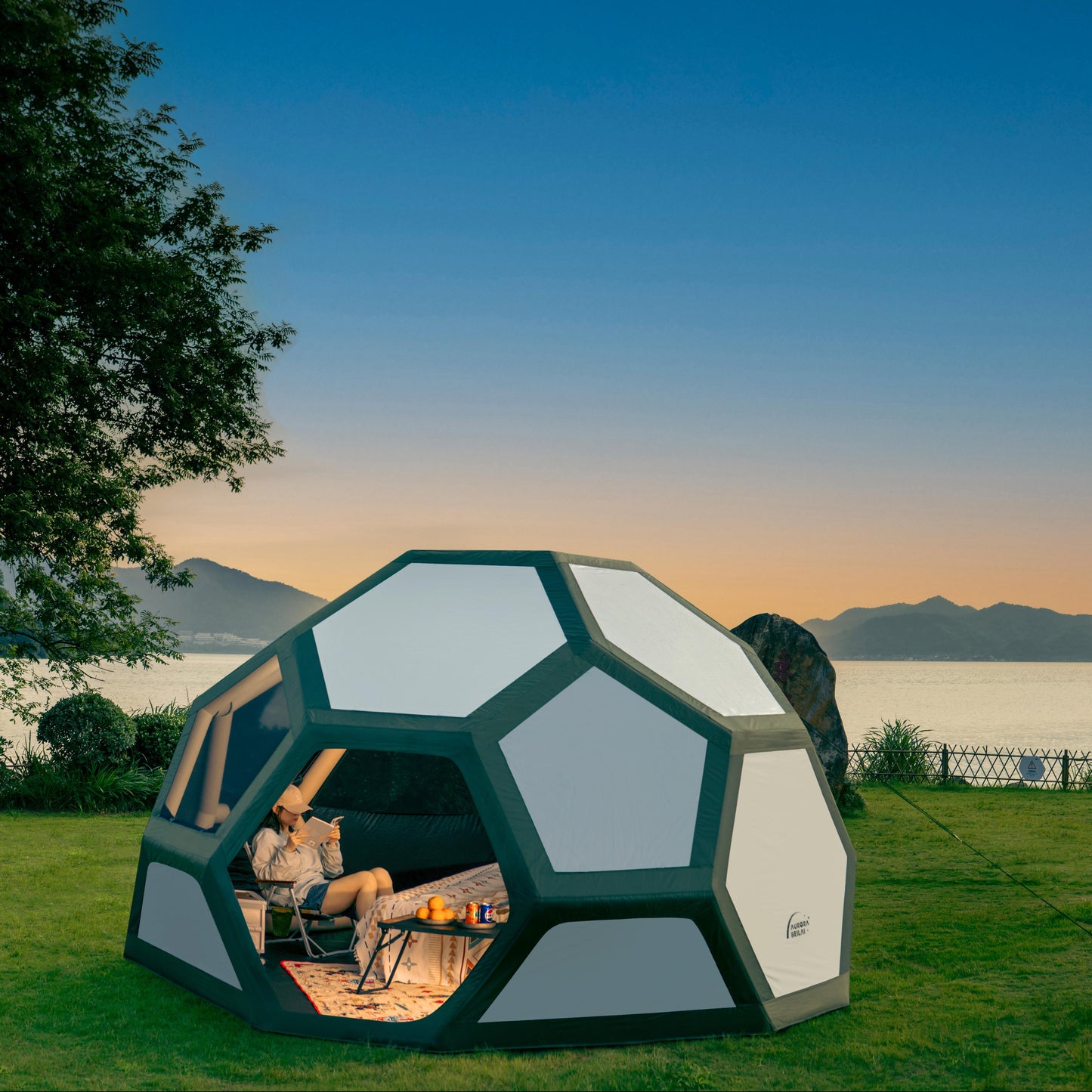 Inflatable Camping Tent with Pump, Glamping
